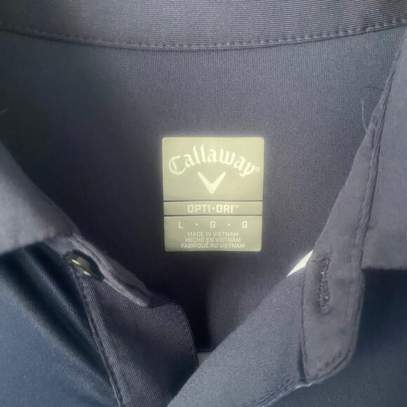 Callaway‎ Opti-Dri Polo Shirt Men's Large Blue Moisture Wick Performance Stretch - Picture 3 of 4